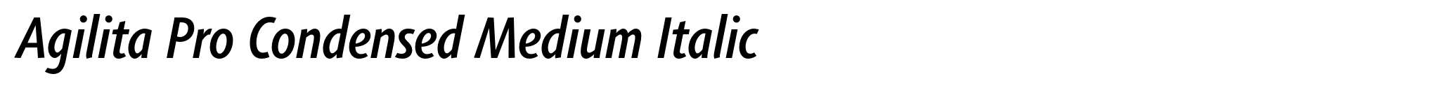 Agilita Pro Condensed Medium Italic image